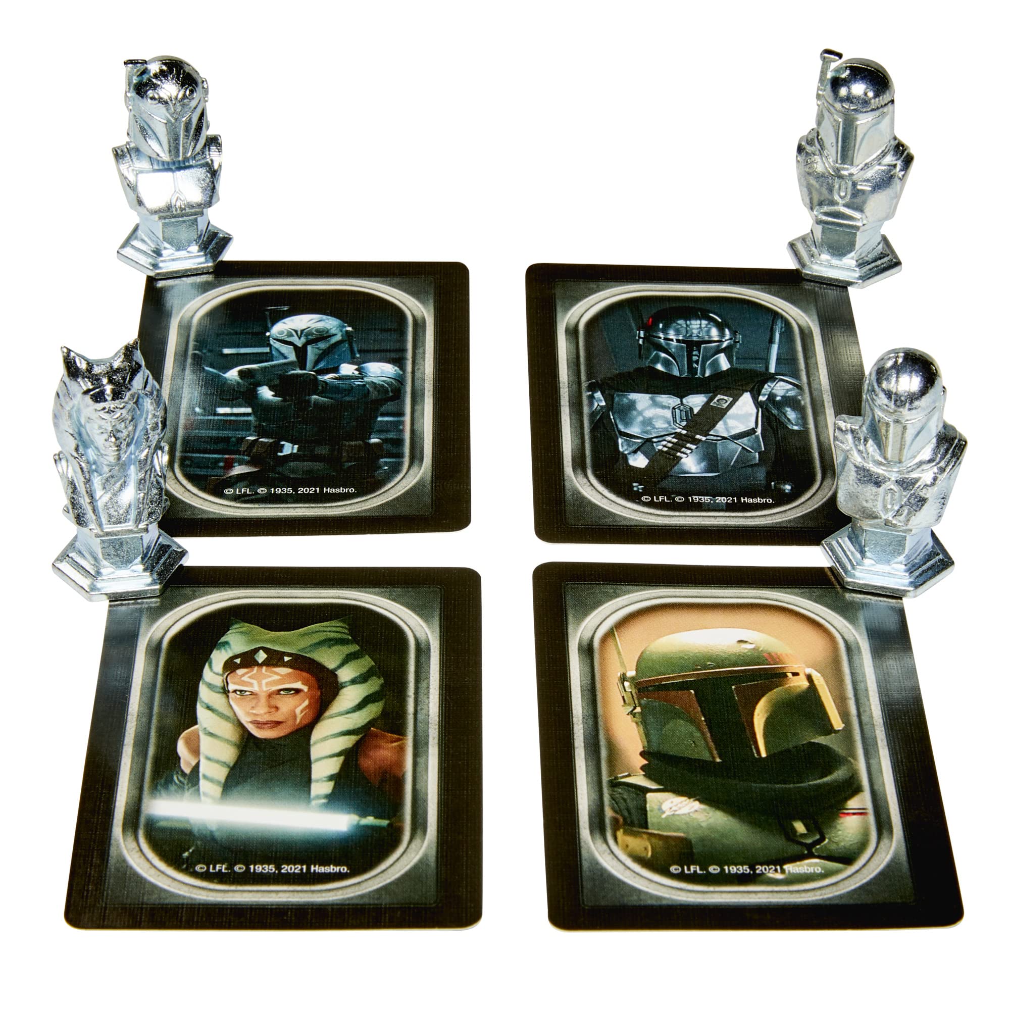 Monopoly Star Wars Mandalorian Edition Battle tokens set on the board