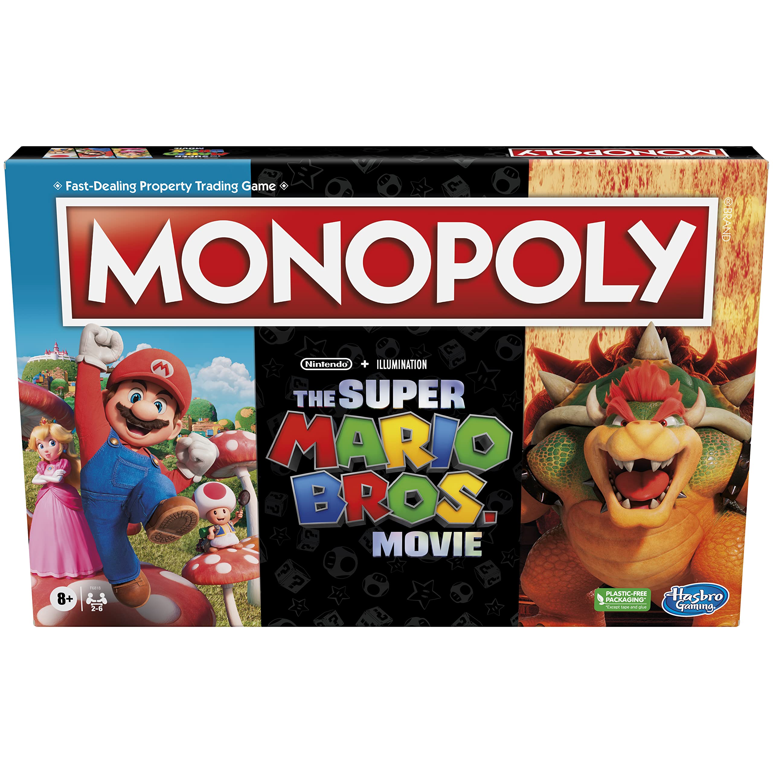 Monopoly The Super Mario Bros. Movie Edition cover art inviting family game night