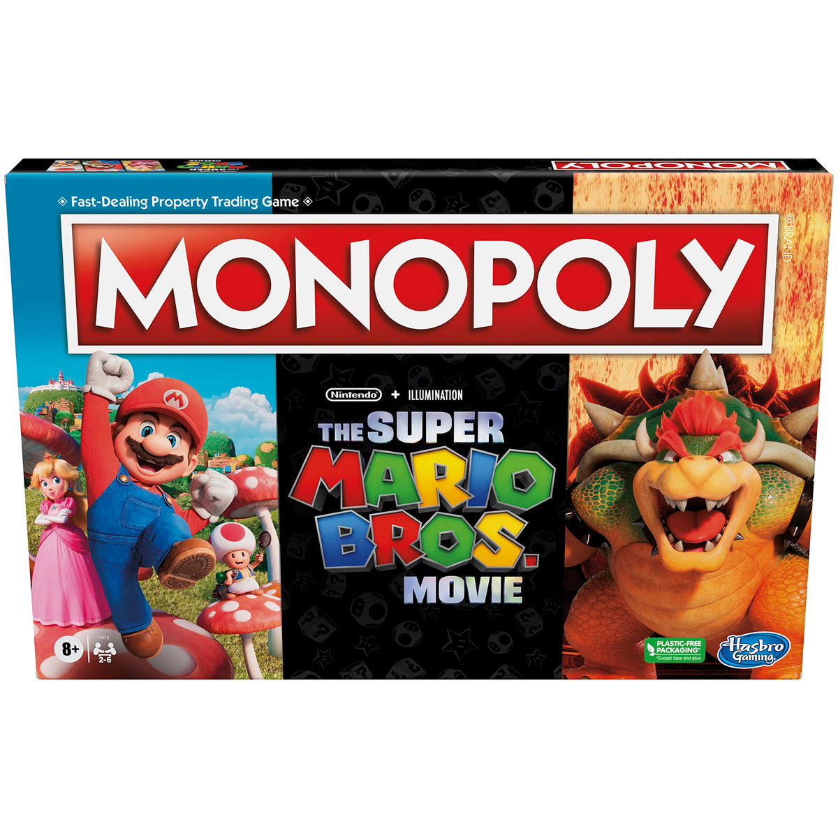 Monopoly The Super Mario Bros. Movie Edition cover art inviting family game night