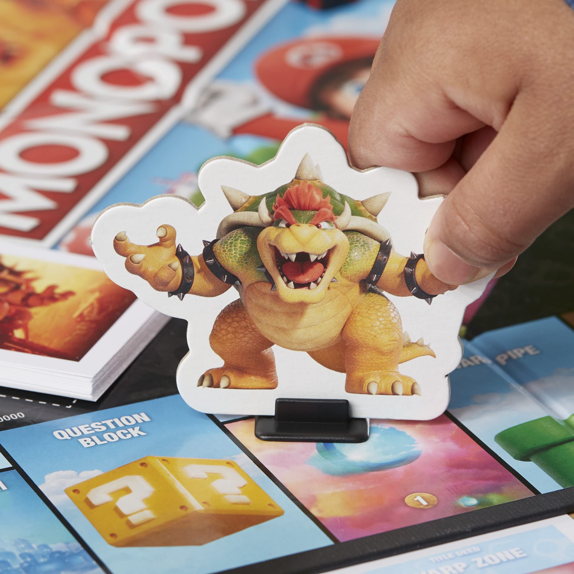Super Mushroom token as a recognizable power-up in play