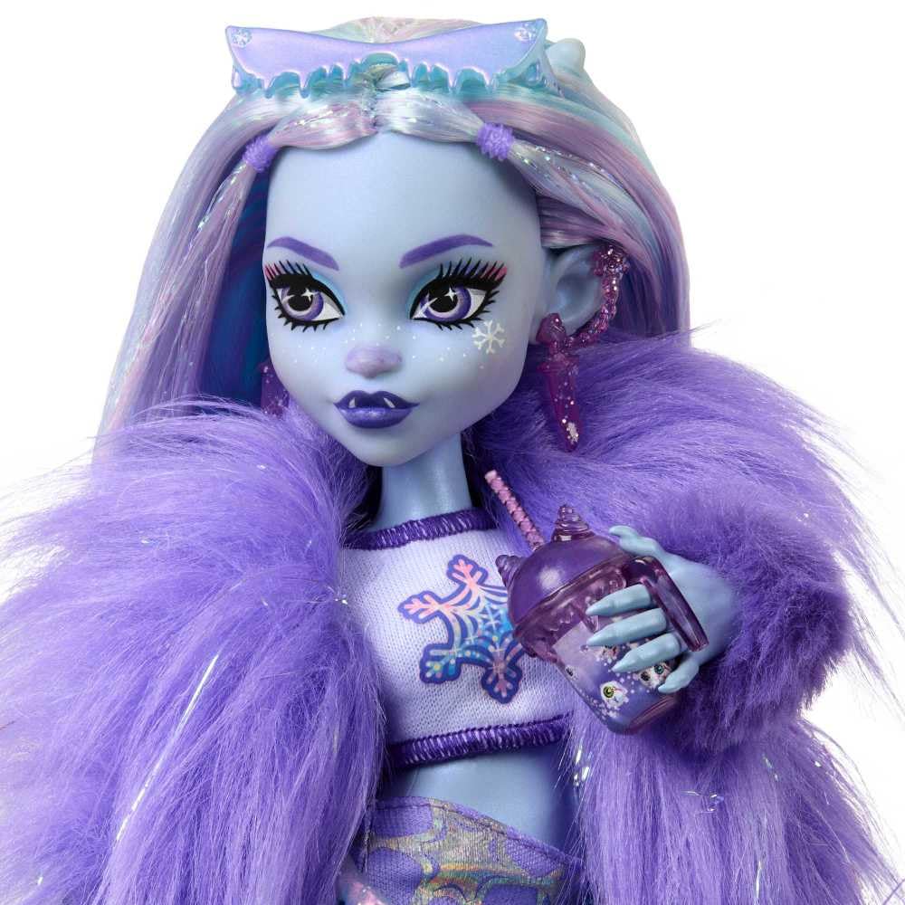 Abbey Bominable doll snowflake pants paired with frosty platform shoes.