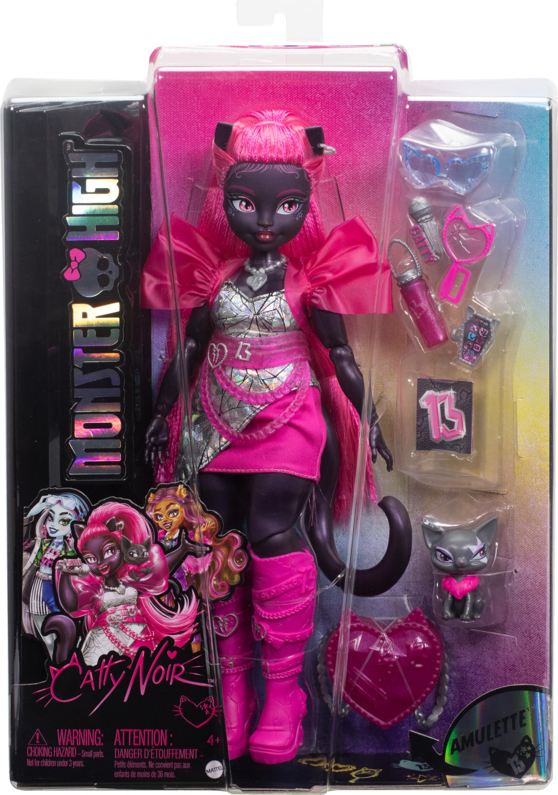 Monster High Catty Noir doll wearing fashion-forward knee-high boots
