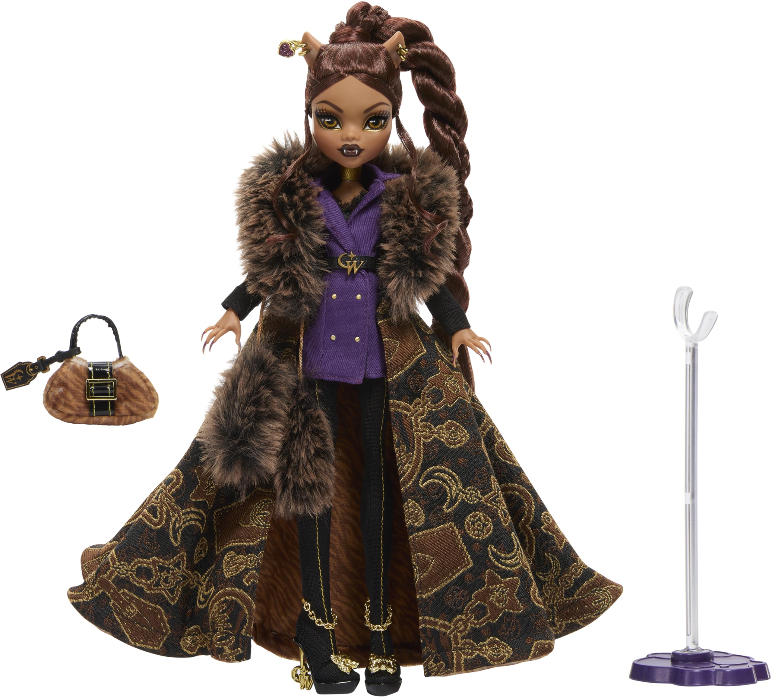 Monster High doll stand and premium packaging support display and gifting.
