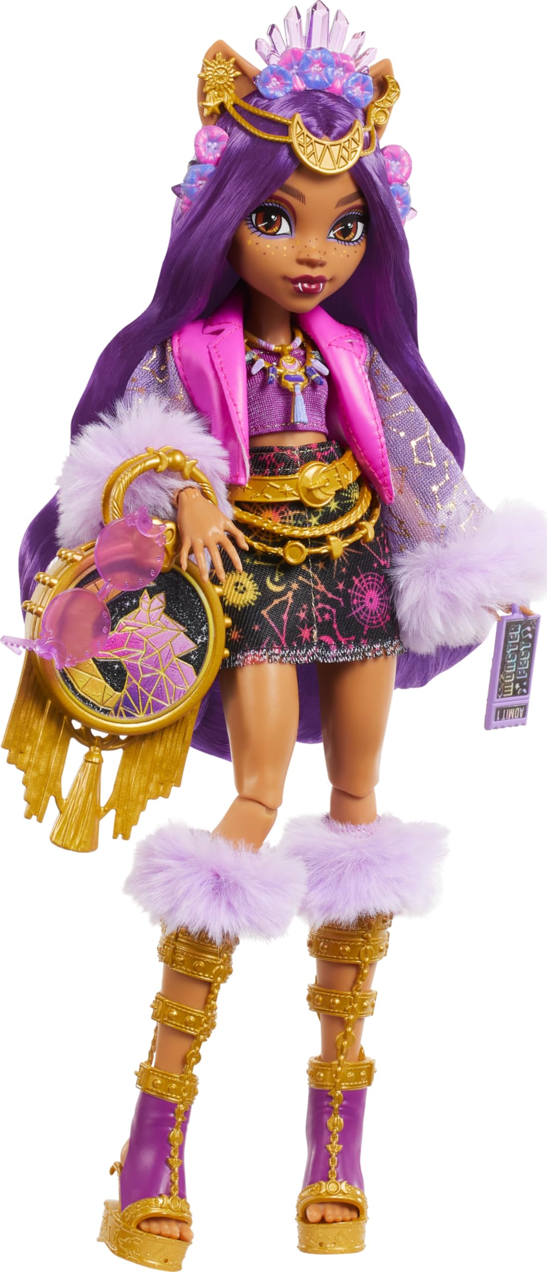 Monster High Clawdeen Wolf in Monster Fest doll with glam concert-ready vibe.