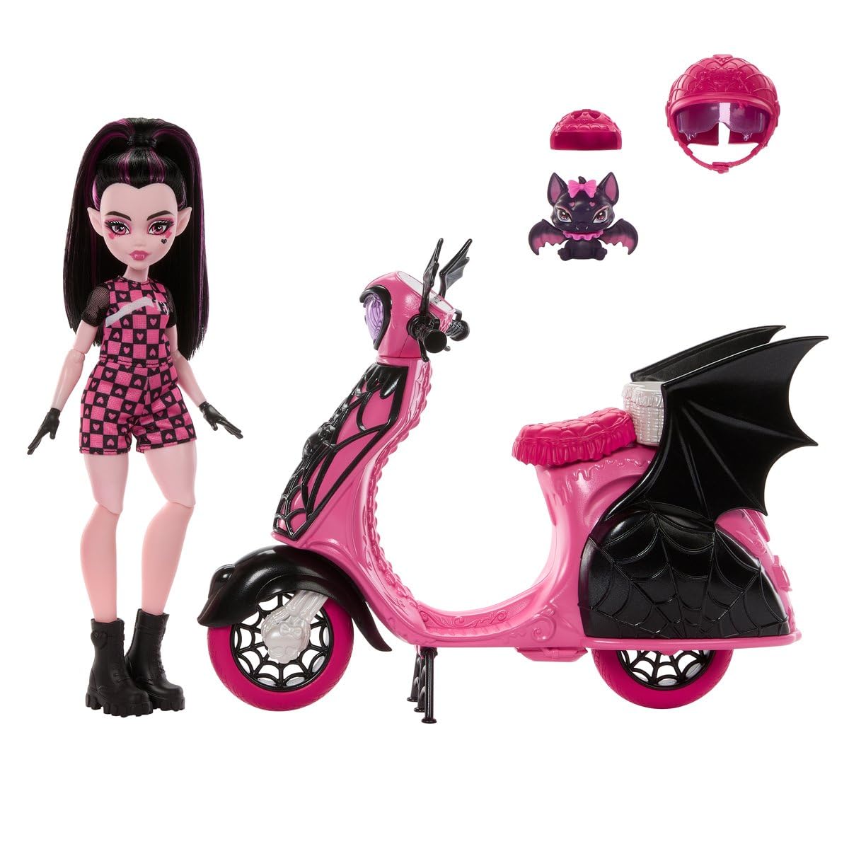 Scooter with rose-pink accents enhances display appeal