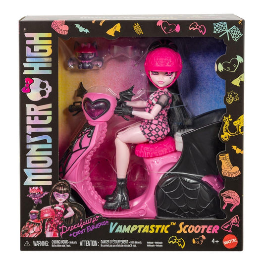 Close-up of Draculaura's face with vibrant styling