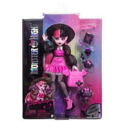 Monster High Draculaura doll sunglasses and SPF bottle enable chic pretend routines.
