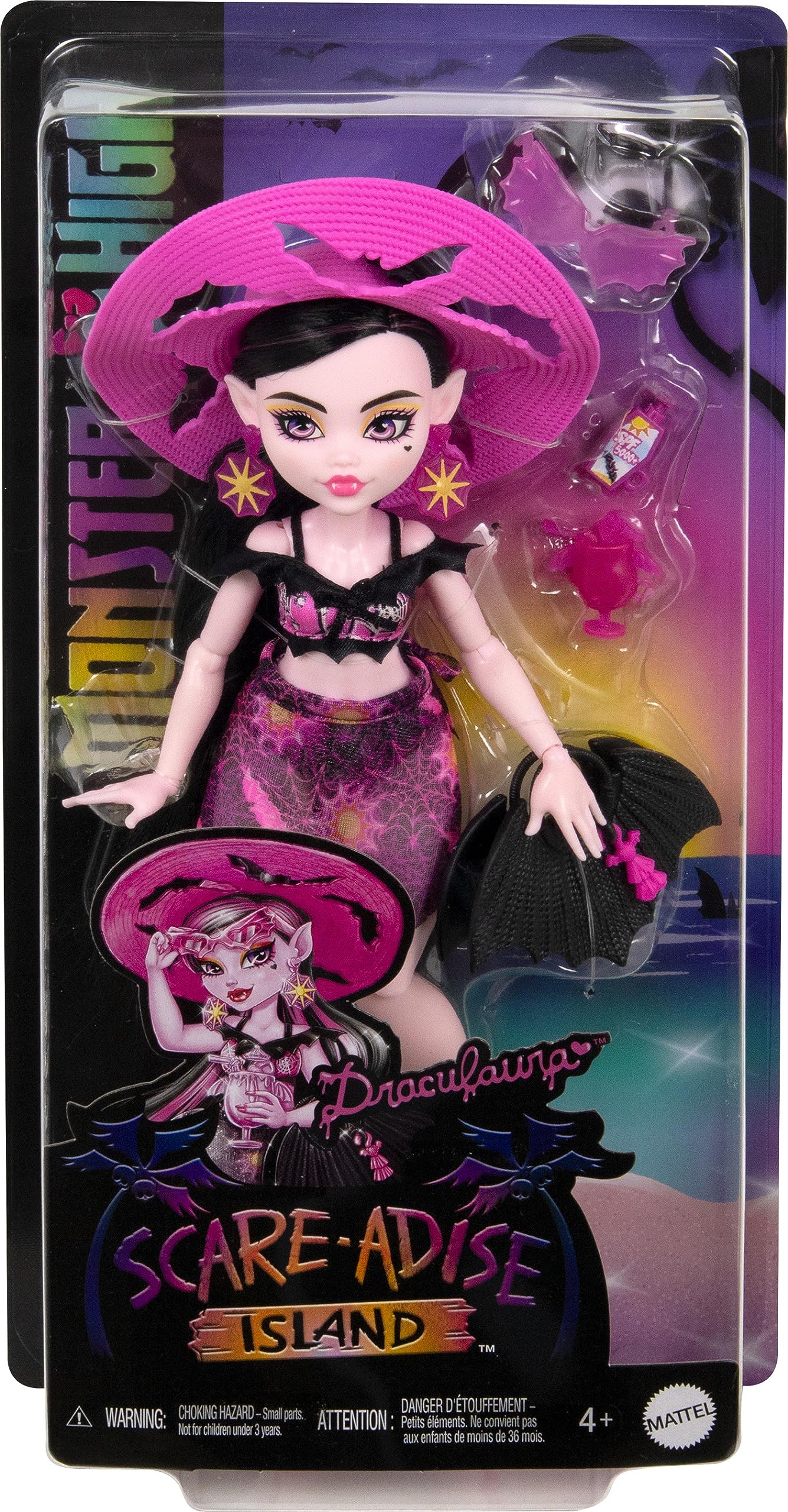 Monster High Draculaura strappy sandals complete a fearless seaside look.