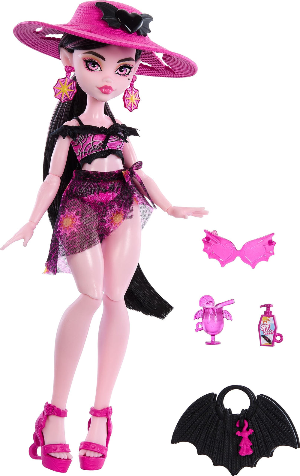 Monster High Draculaura tote basket for carrying beach essentials during play.