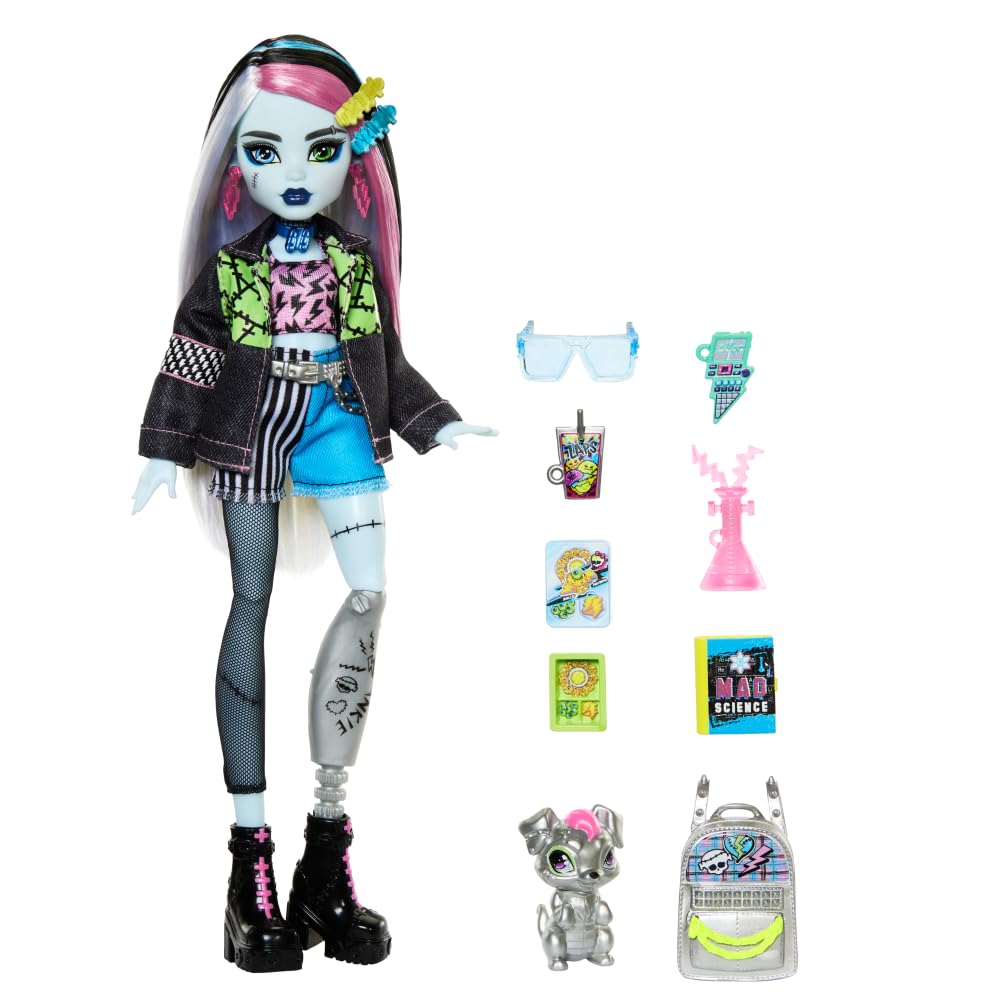 Monster High Frankie Stein backpack accessory completes ready-to-go play outfits