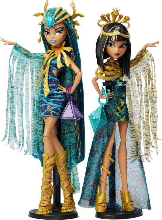 Monster High Cleo De Nile with cobra crown highlights regal fashion for pretend play