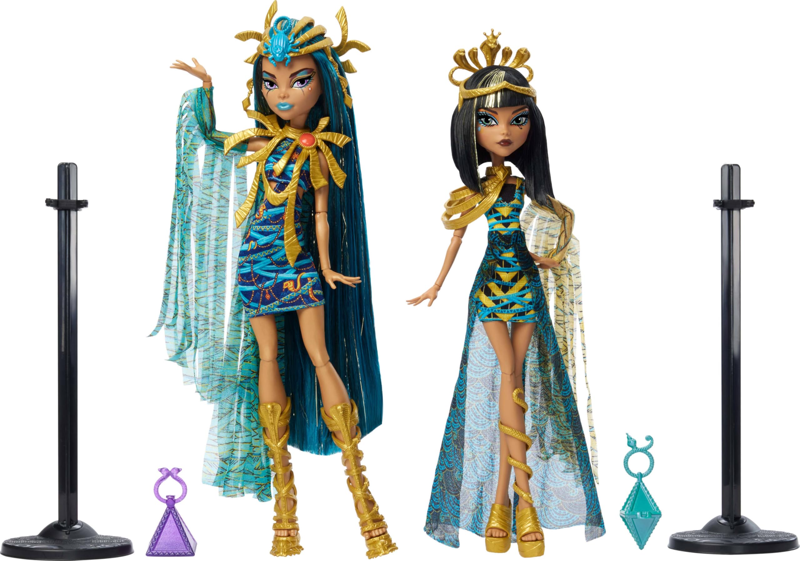 Doll stands included to help pose and display the two-pack