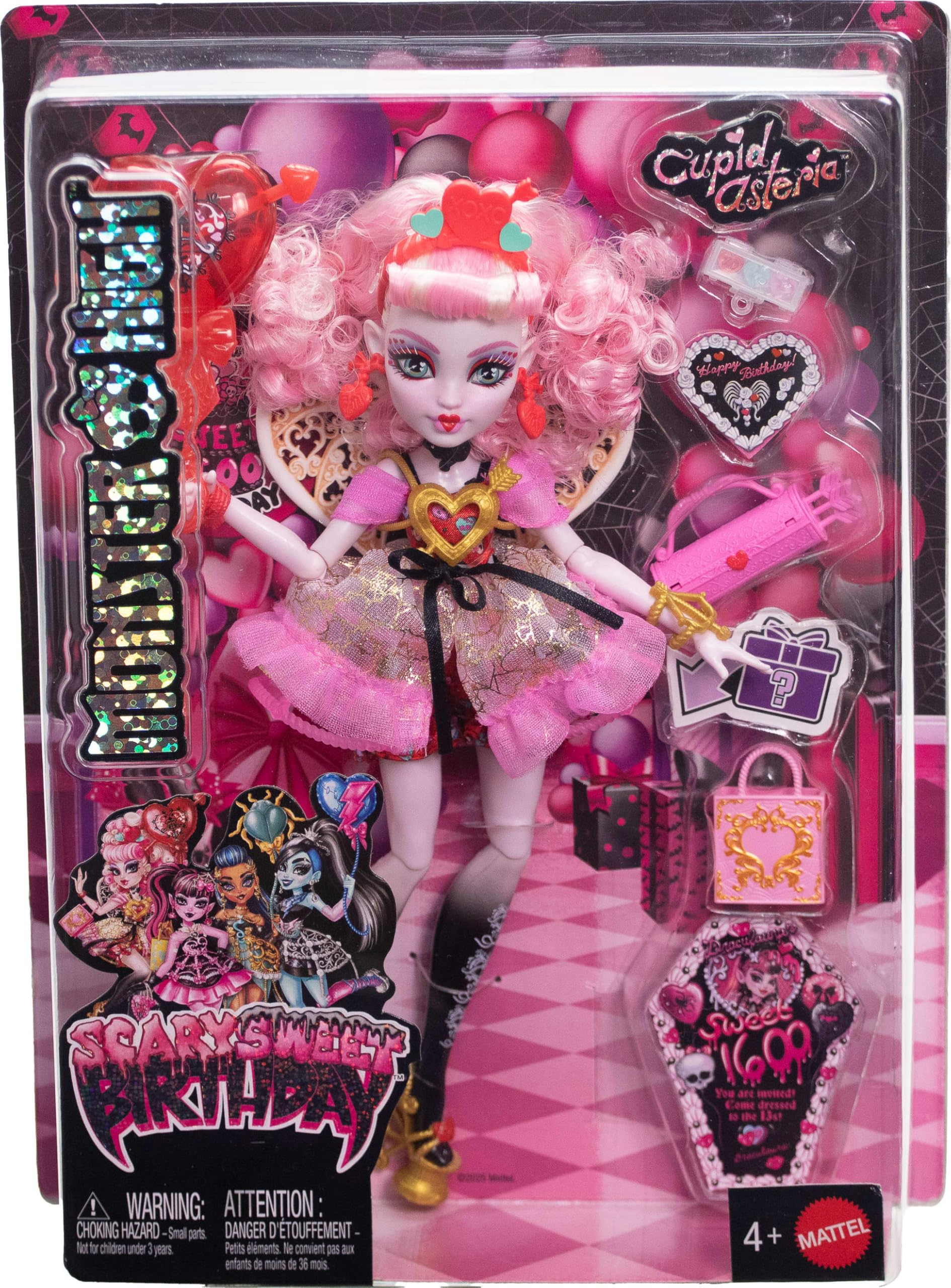 Monster High party scene with Cupid Asteria, balloons, and gifts inspires storytelling.
