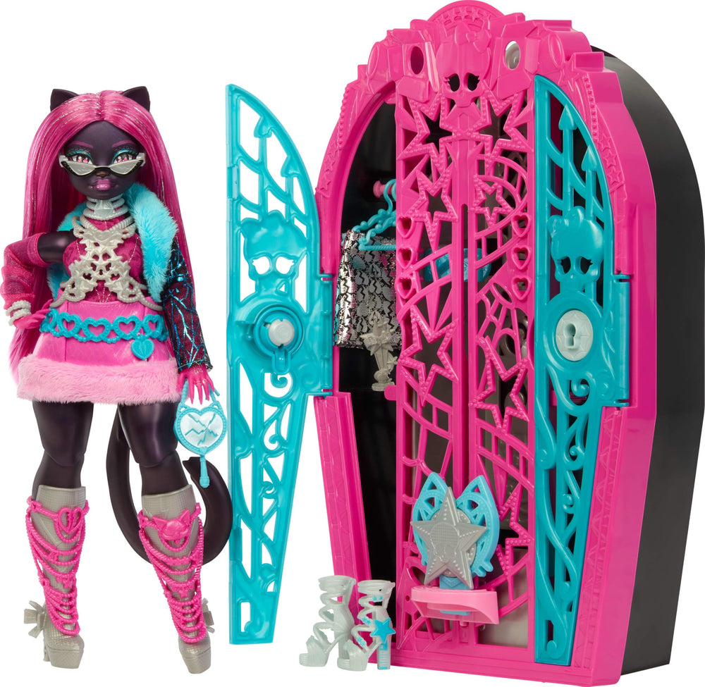 Monster High Skulltimate Secrets Hauntlywood closet for storage and storytelling play