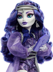 Monster High Spectra doll with ball and chain belt and matching shoes.