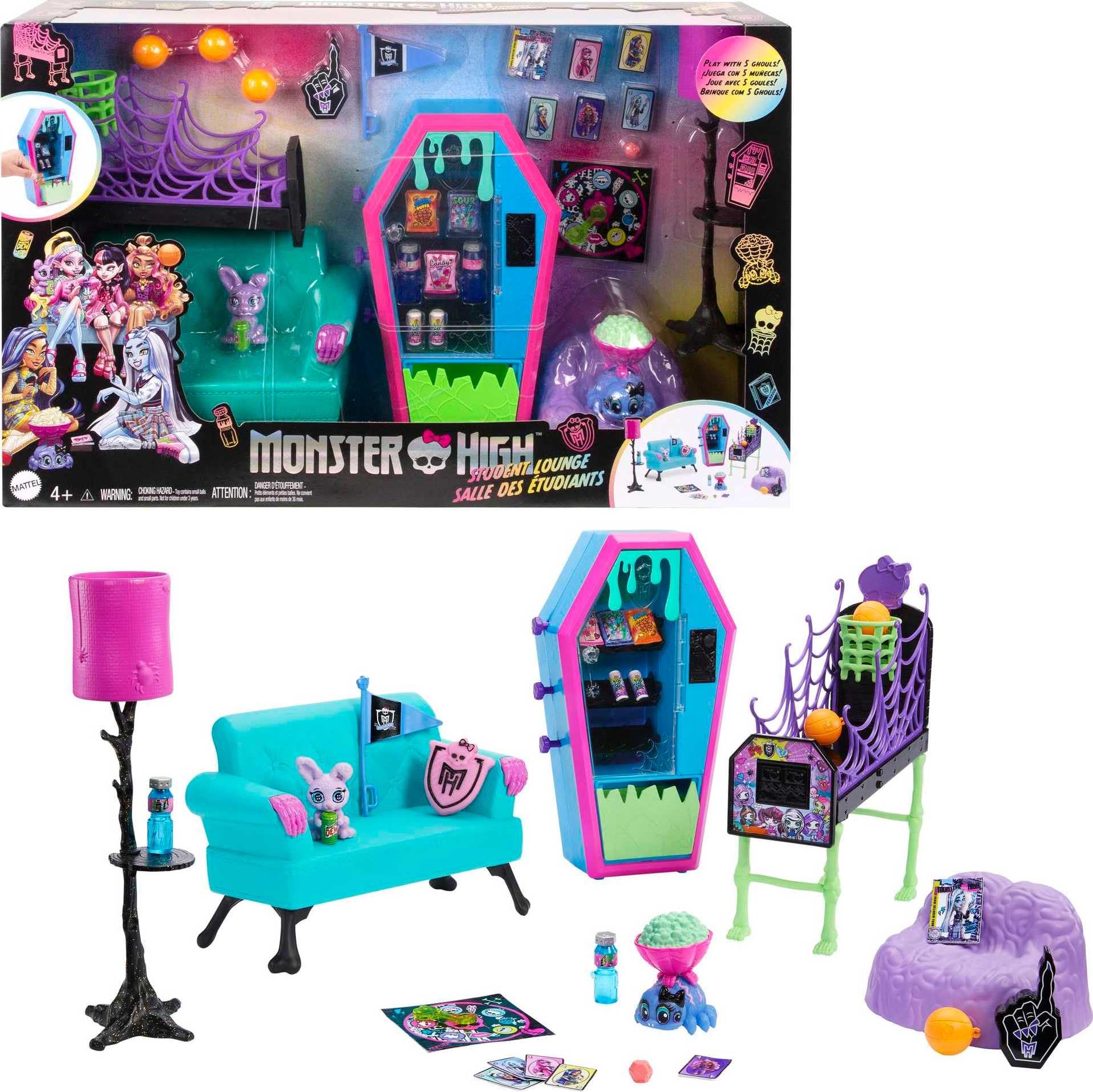Monster High vending machine in action for spooky snacks and playtime