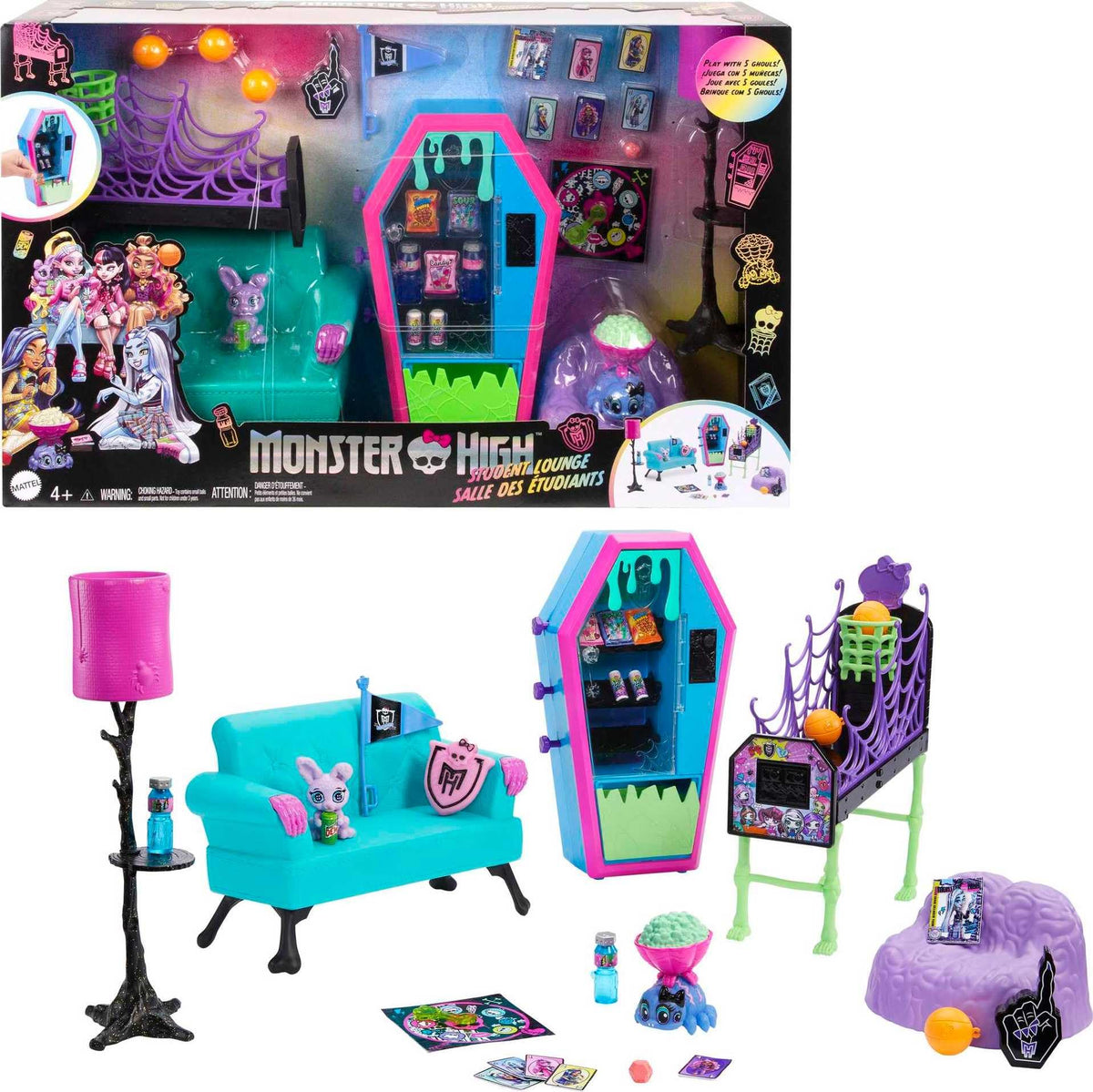 Monster High vending machine in action for spooky snacks and playtime