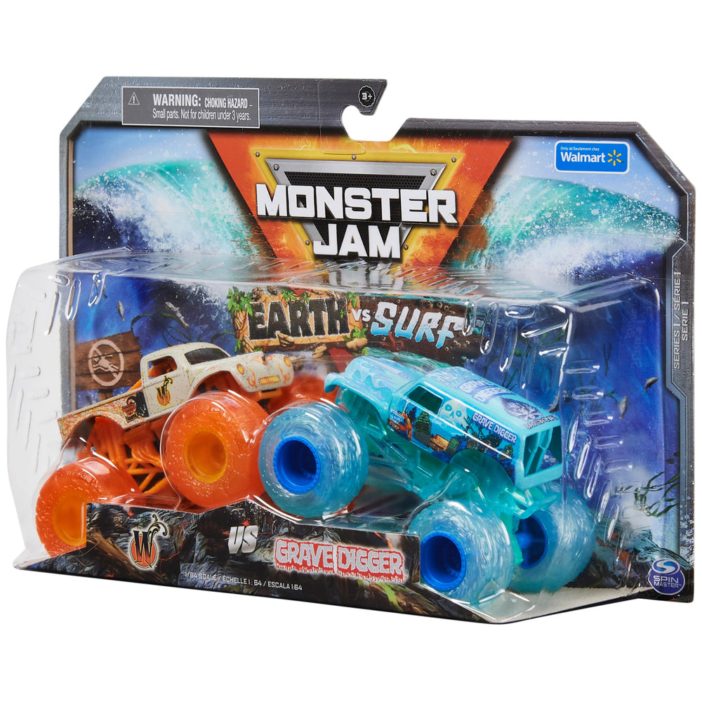 Close-up of Monster Jam 1:64 die-cast chassis detail for collectors
