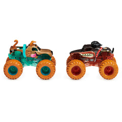 1:64 scale Monster Jam trucks with authentic styling and BKT tires for collector shelves