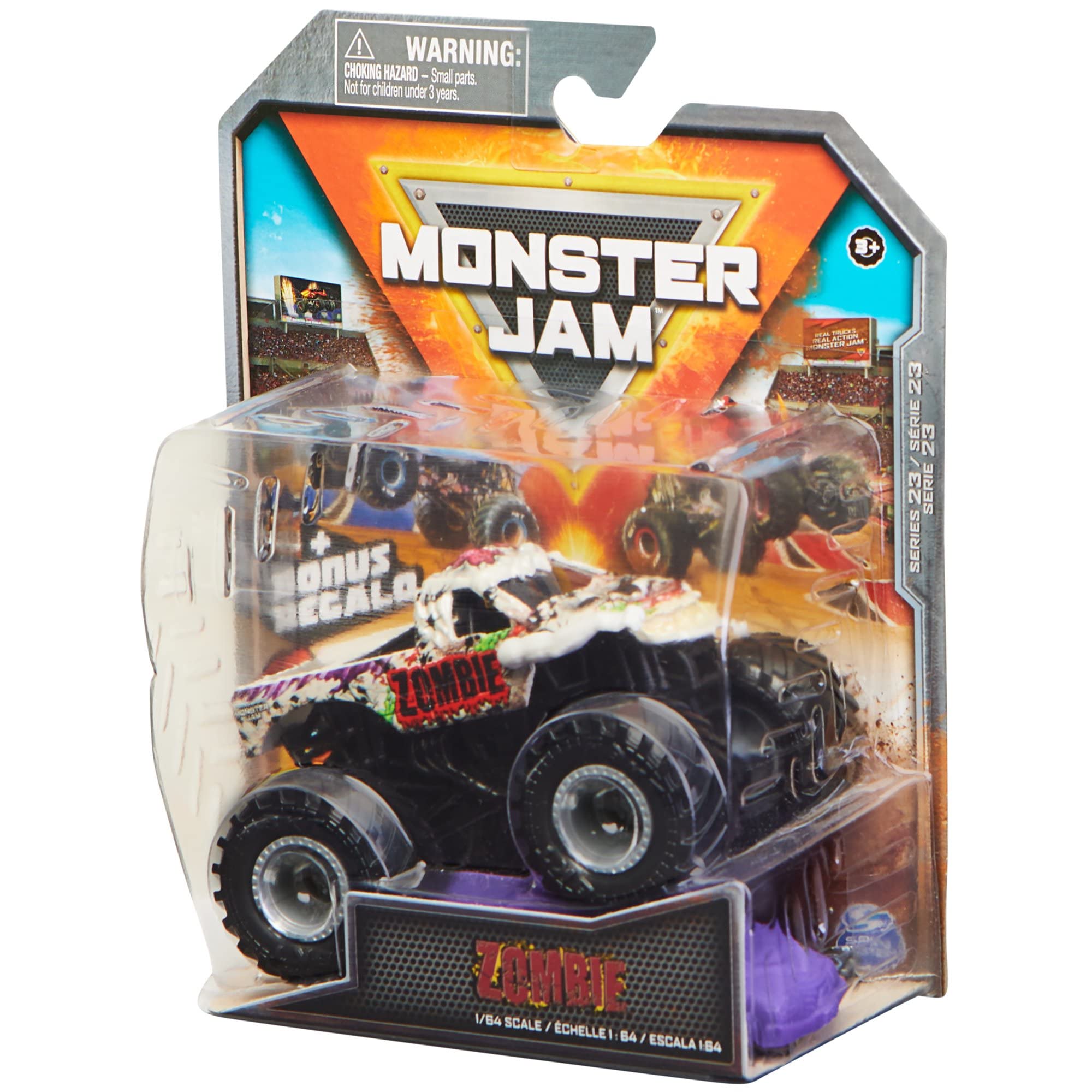 Monster Jam poster included to help collect and display your trucks