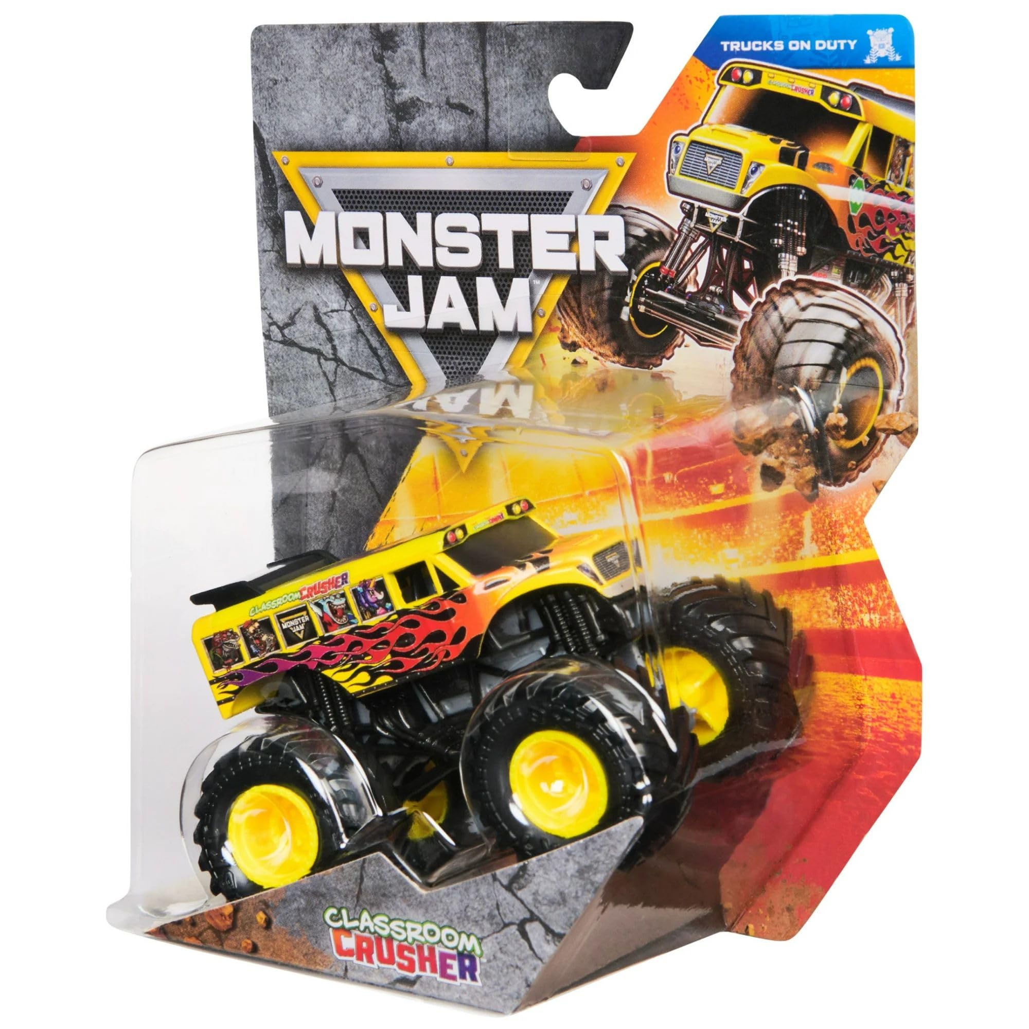 Monster Jam 2025 Classroom Crusher School Bus makes exciting gift for ages 3 and up.