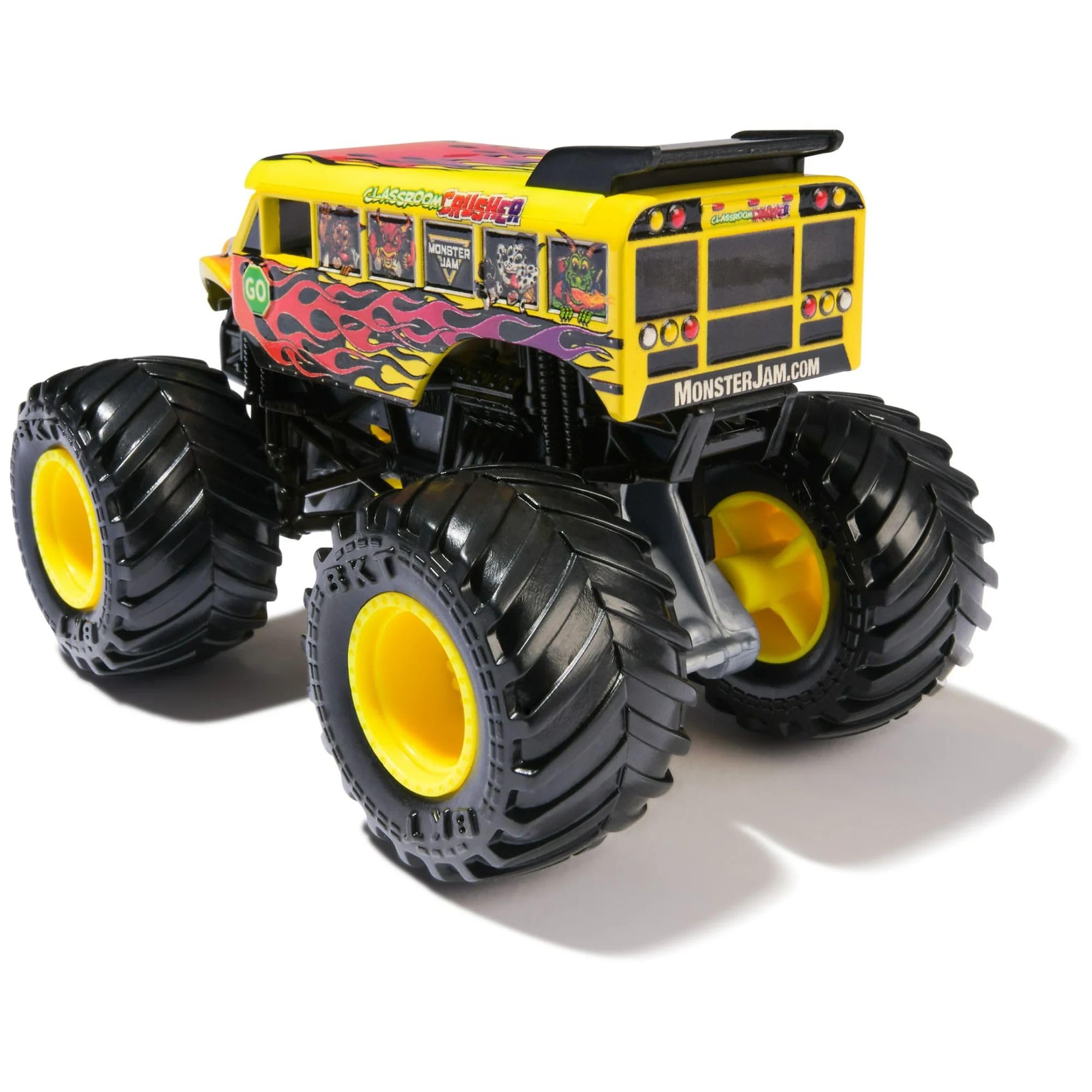 Durable diecast with styled rims and authentic chassis enhances display and pretend play.