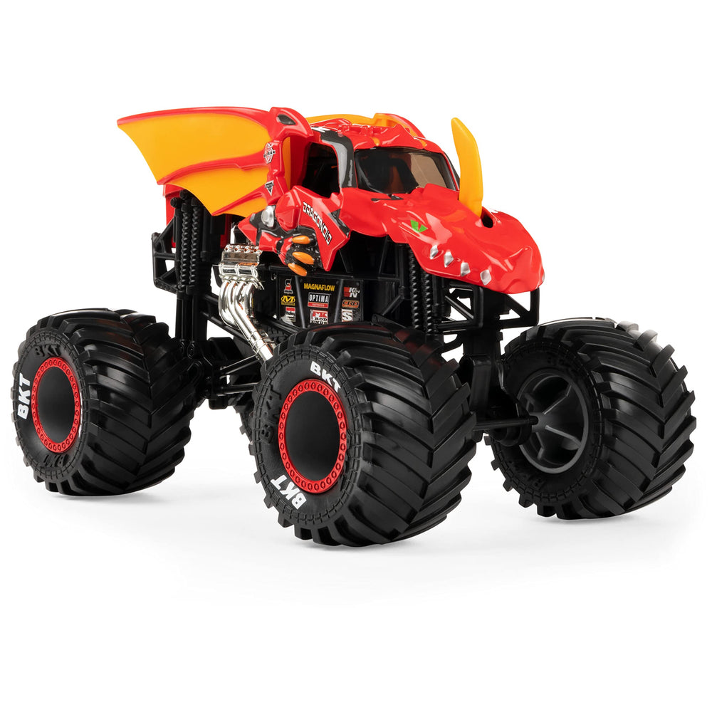 Bakugan Dragonoid Monster Truck side view shows bold graphics and 1:24 scale for displays