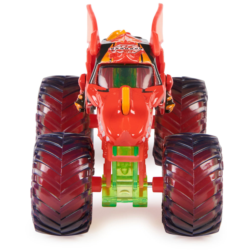 Included barrel accessory with Bakugan Dragonoid truck for stunts.