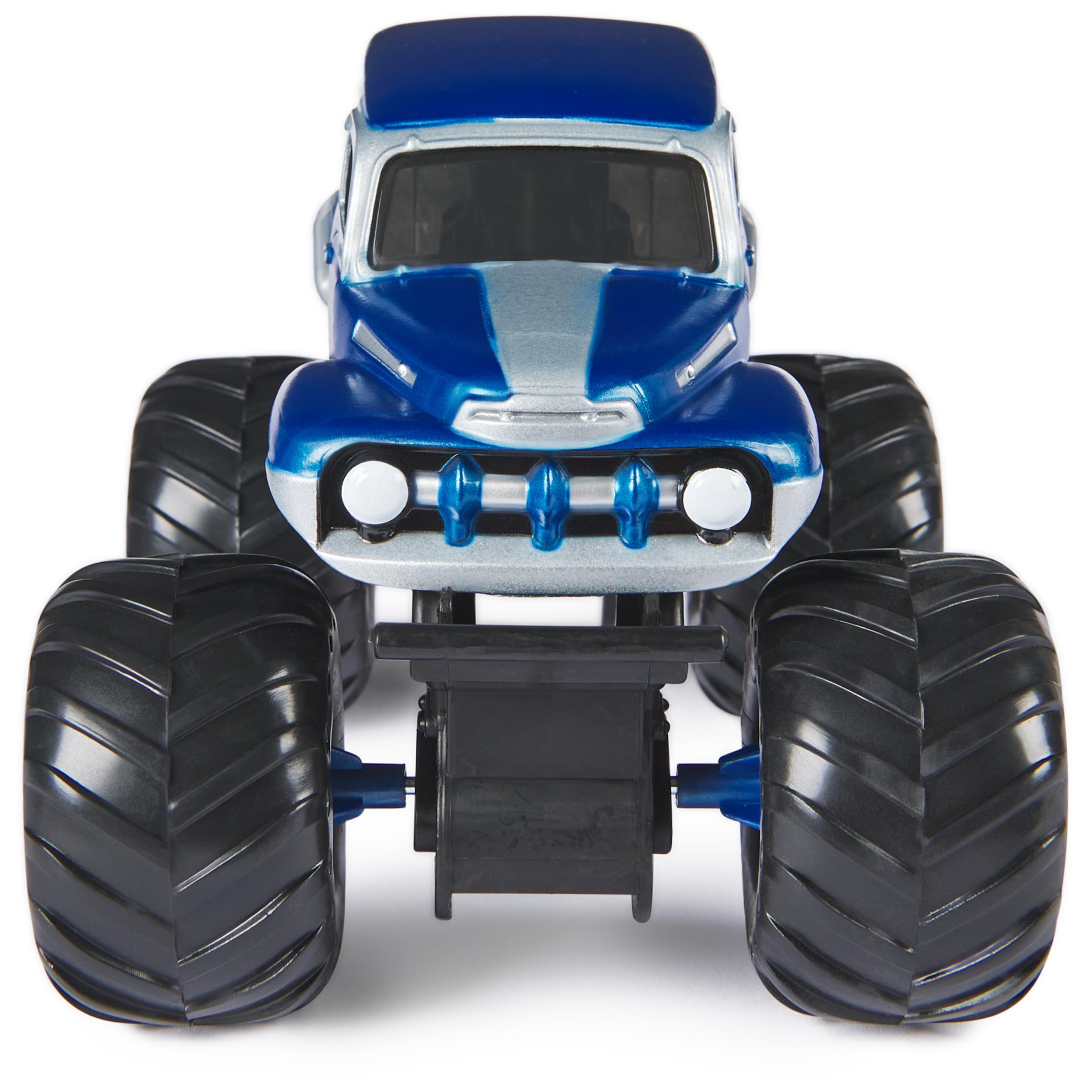 Monster Jam BKT tires close-up demonstrates traction-ready performance during play.