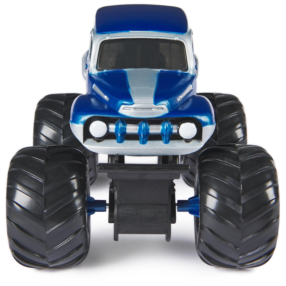Monster Jam BKT tires close-up demonstrates traction-ready performance during play.
