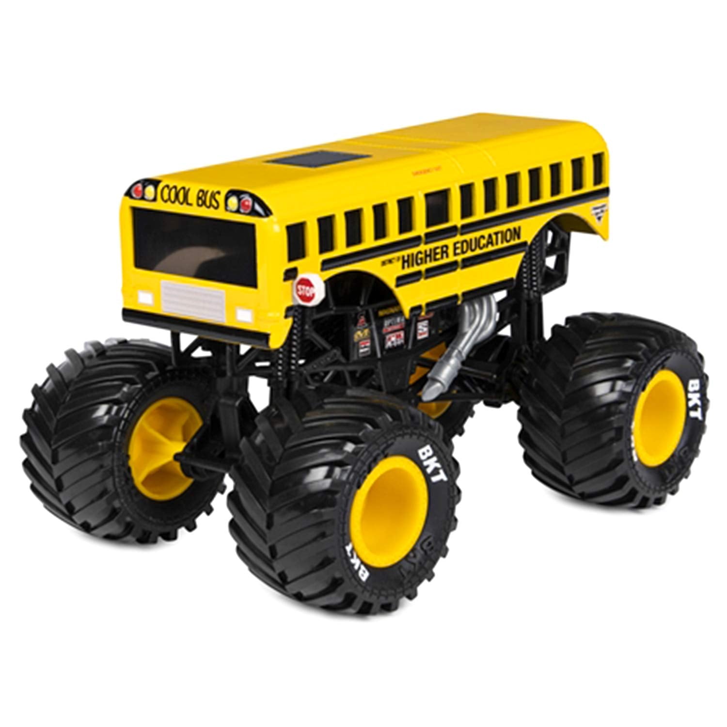 Monster Jam BKT tires provide enhanced traction for dynamic play