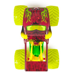 Monster Jam rubber BKT tires provide strong traction for jumping and controlled movement.
