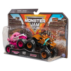 Collectible Monster Jam 1:64 trucks with lifelike tires and chassis details