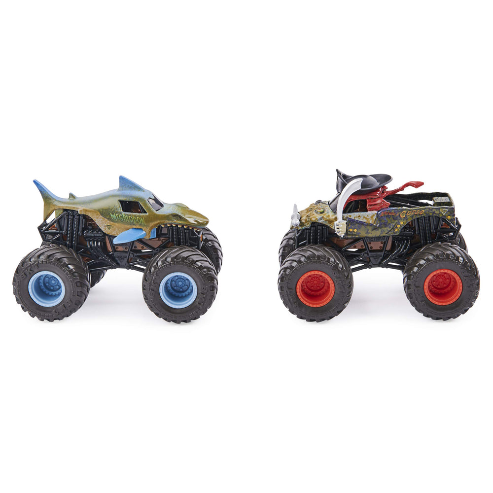 Monster Jam 1:64 die-cast with authentic BKT tires.
