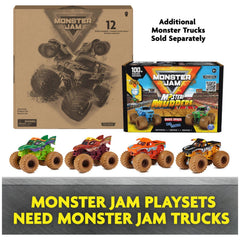 Monster Jam Dueling Dragon Playset dragon mouth interaction adds drama and challenge.