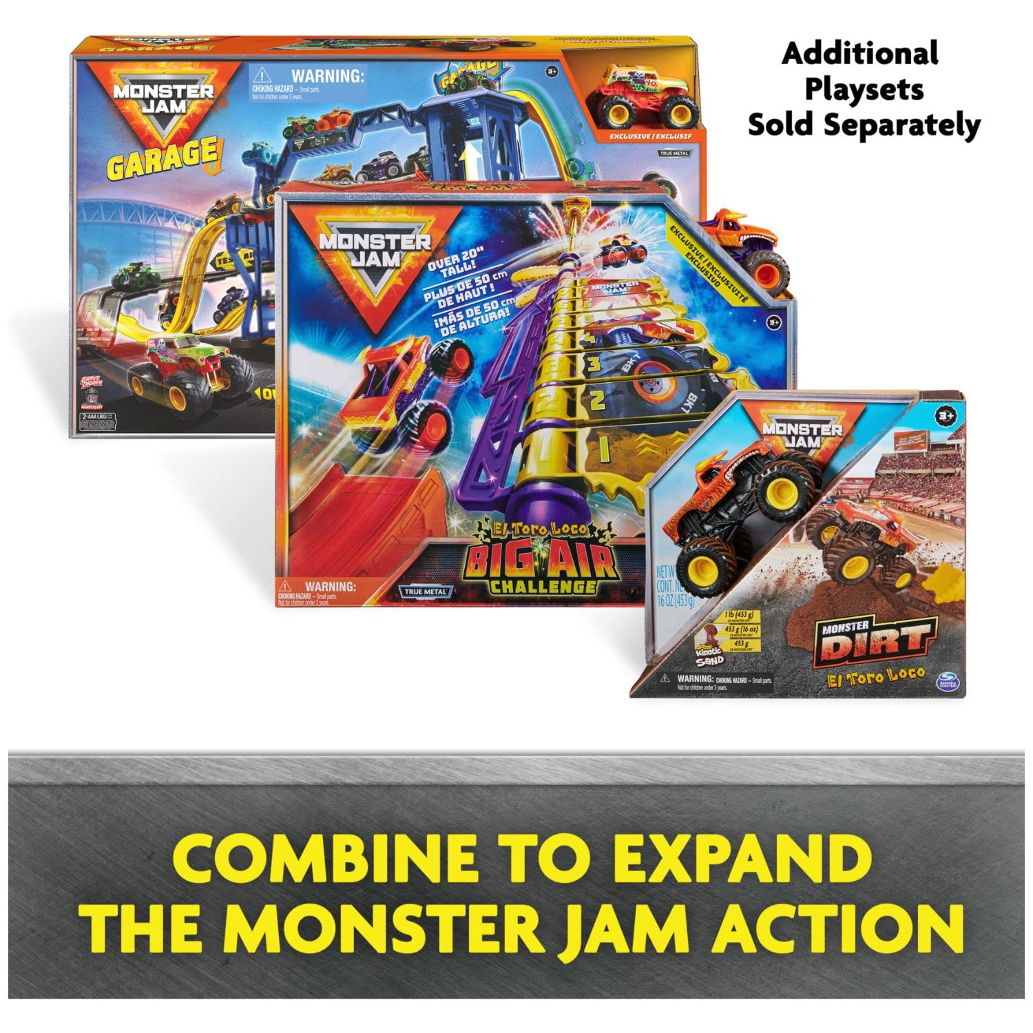 Monster Jam Dueling Dragon Playset dragon wings add aerial pose options for play.
