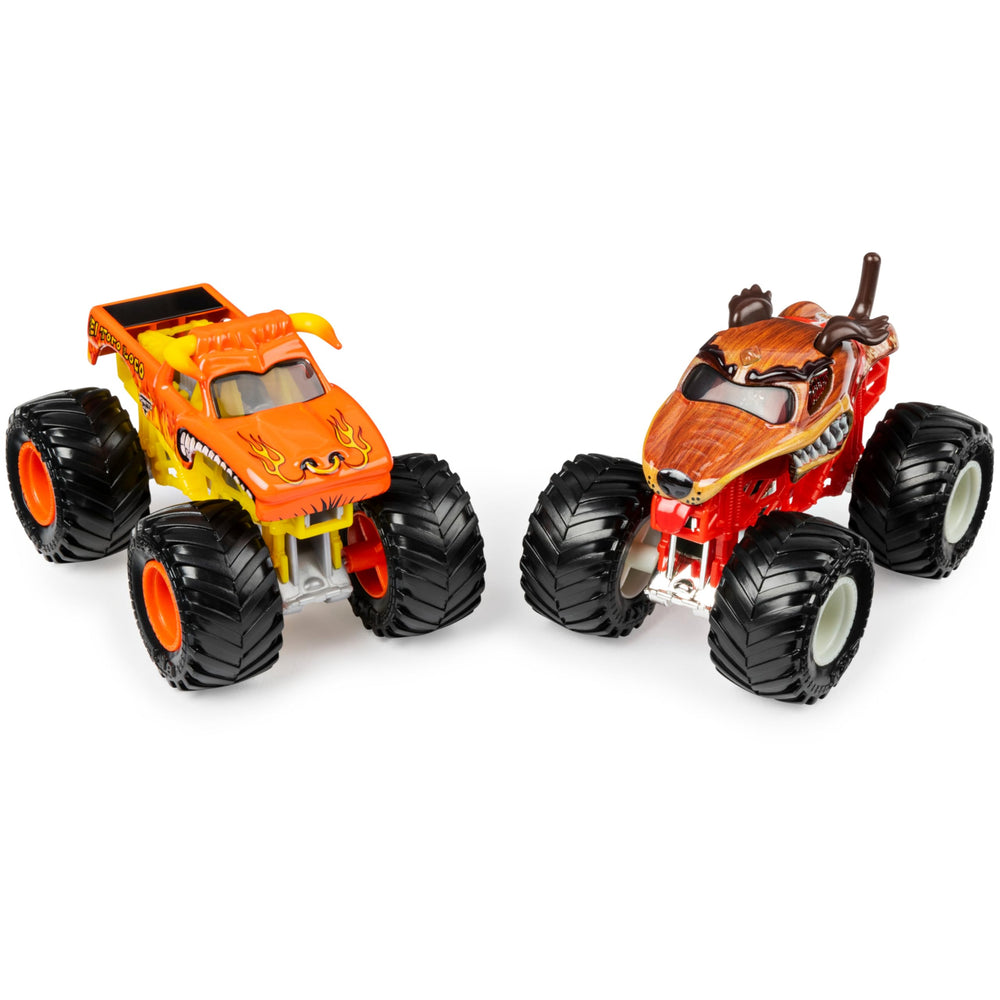 Monster Jam Mutt truck featuring chrome rims and dynamic graphics for collectors