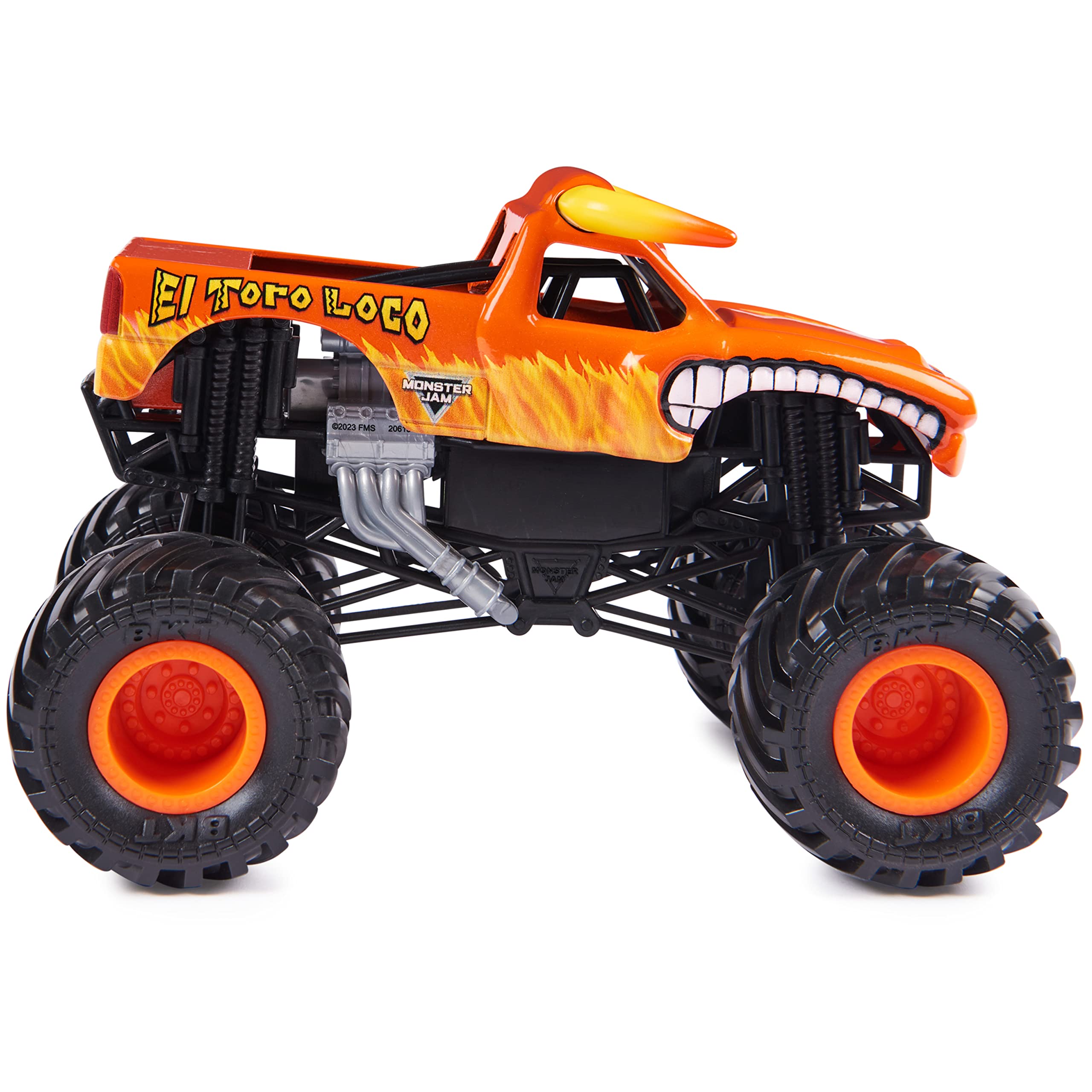 Monster Jam El Toro Loco 1:24-scale truck chassis detail for authentic collectibles