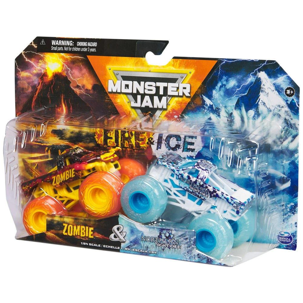 Monster Jam Fire and Ice 1:64 collectible gift for kids and collectors