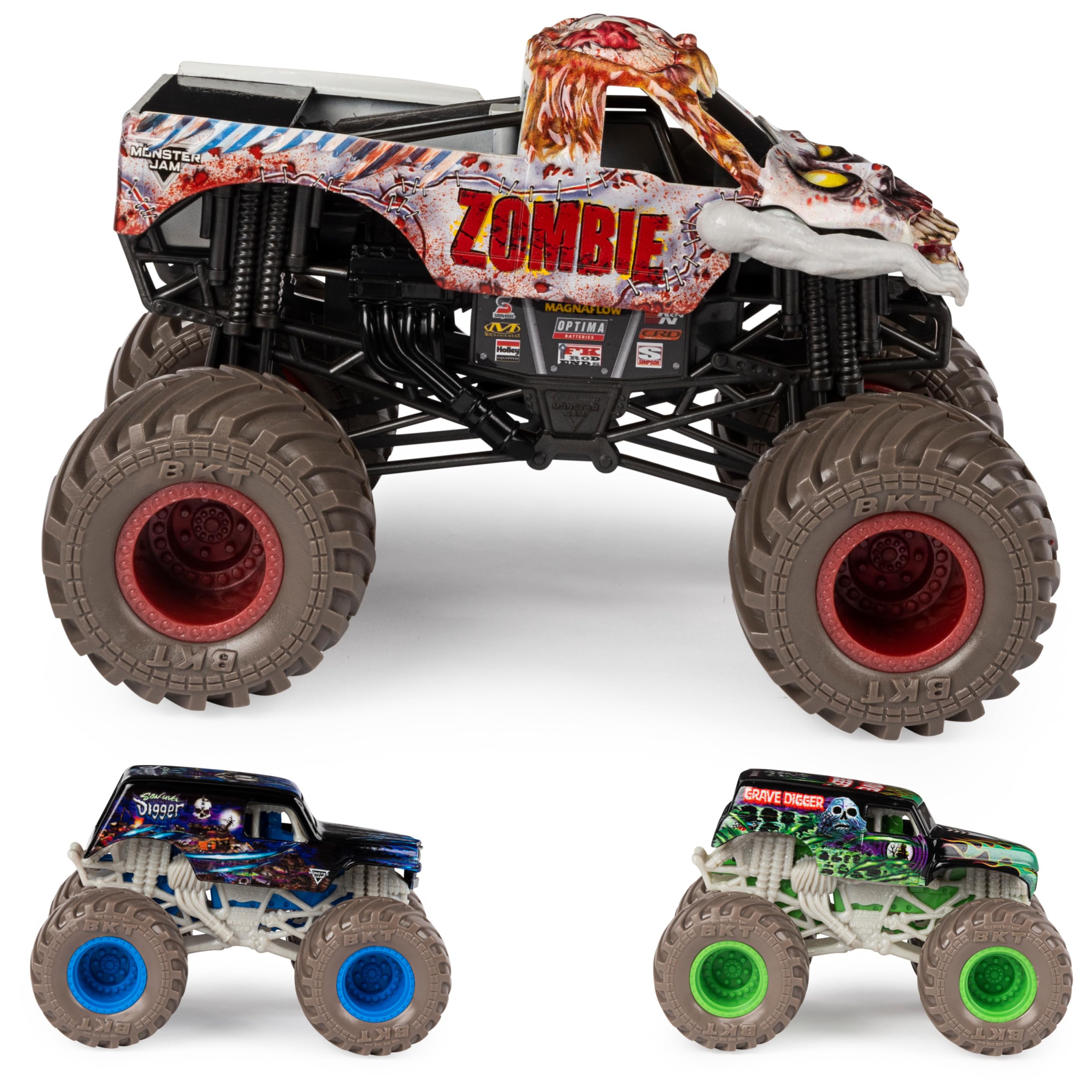 Monster Jam Full Moon Frenzy Son-Uva Digger 1:64-scale with licensed styling for collector-worthy display and play.