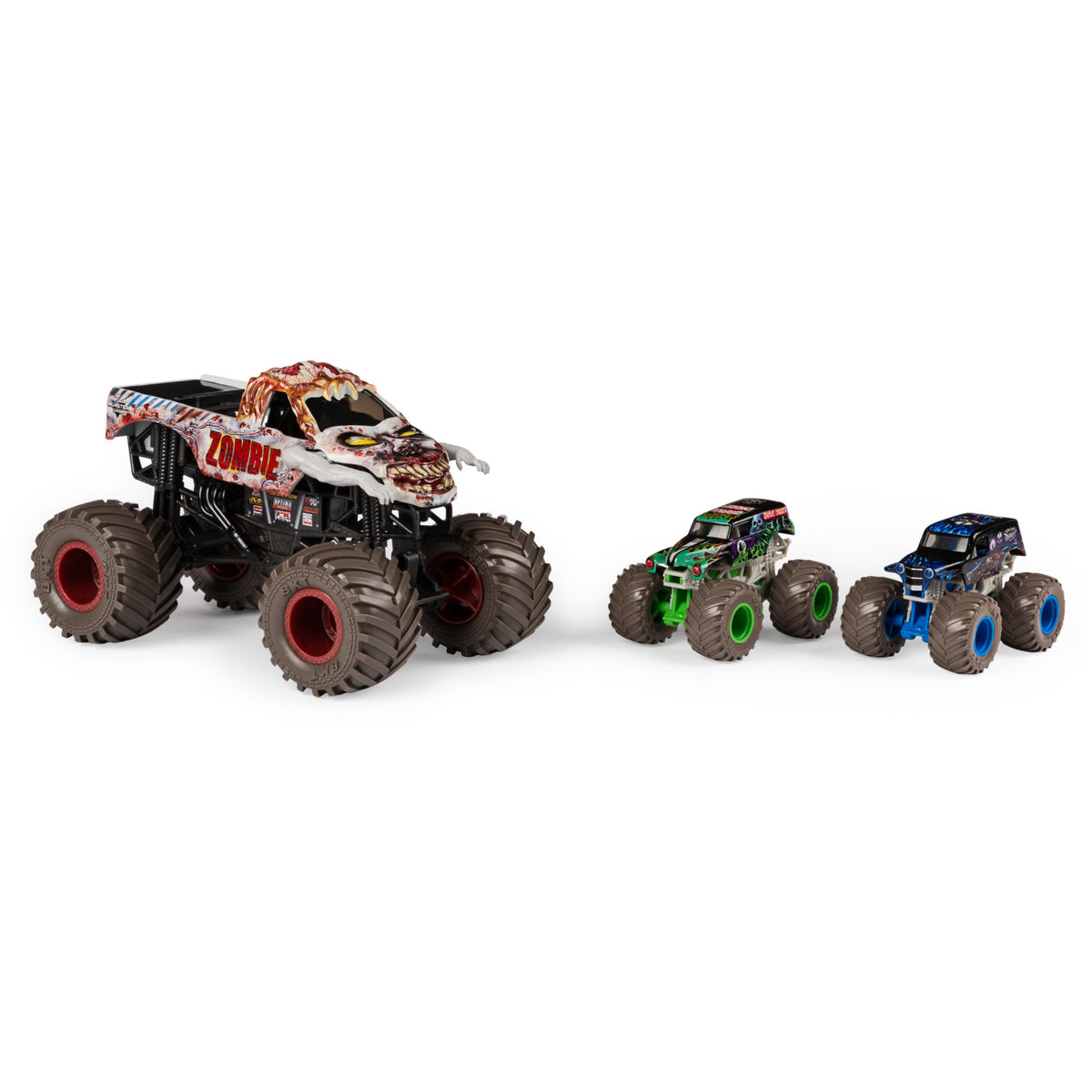 Monster Jam Full Moon Frenzy Zombie 1:24-scale truck with dramatic details for display and play.