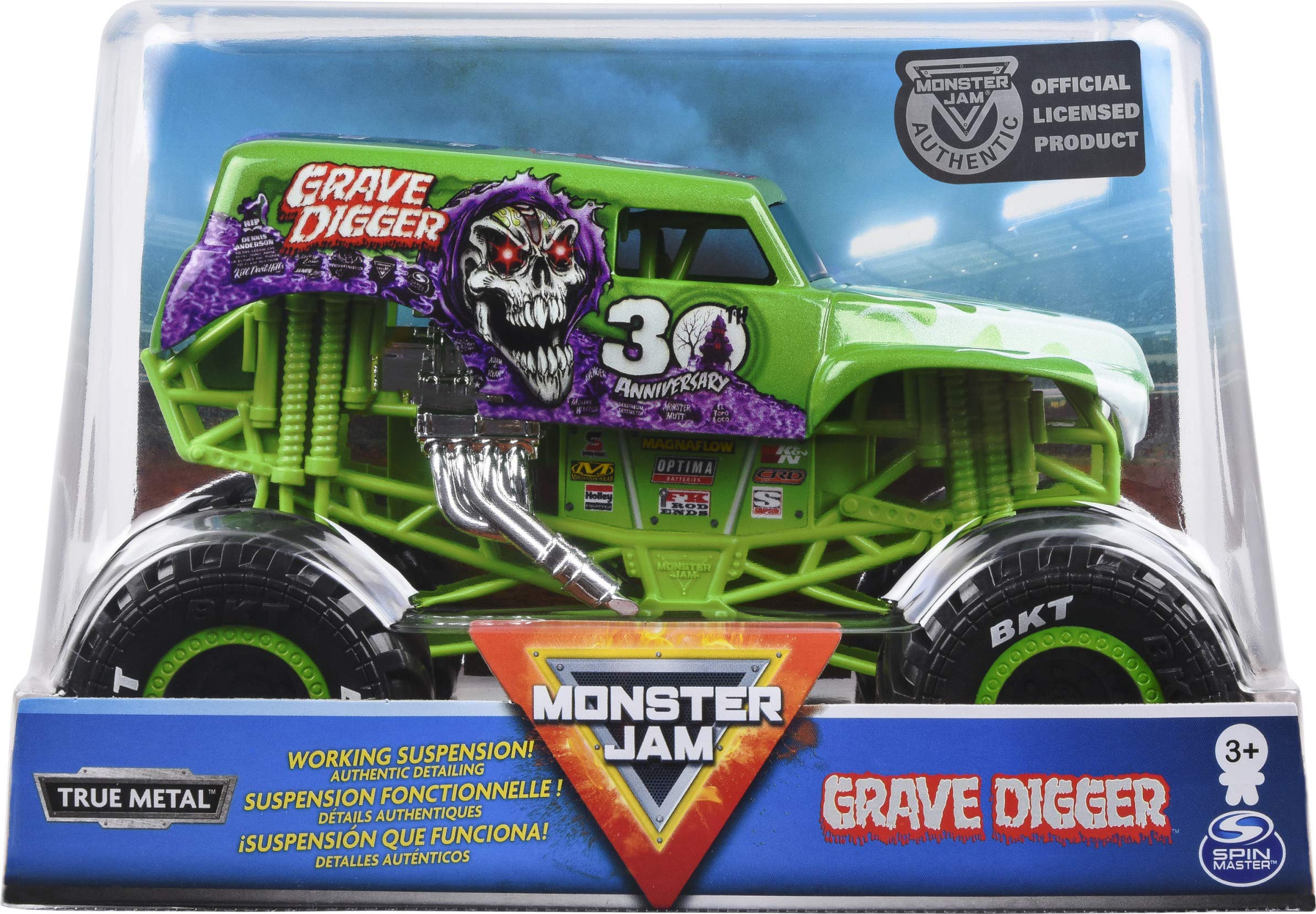 Monster Jam Grave Digger 1:24 scale truck with authentic display-ready details