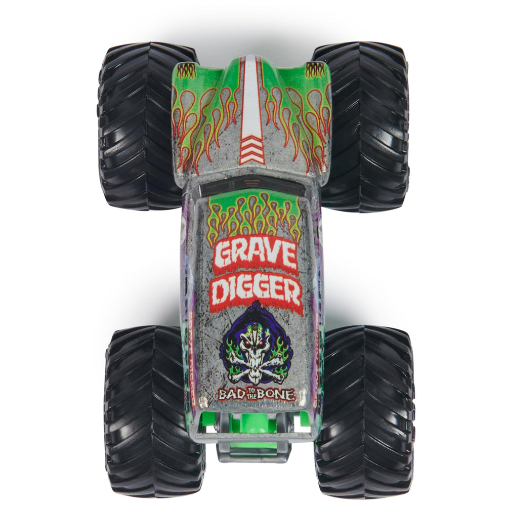 QR poster on Grave Digger packaging for collection tracking