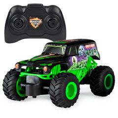 Monster Jam Grave Digger RC truck front view for epic stunt action and authentic styling.