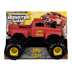 Monster Jam Grave Digger red vintage 1:24-scale die-cast truck for play and display