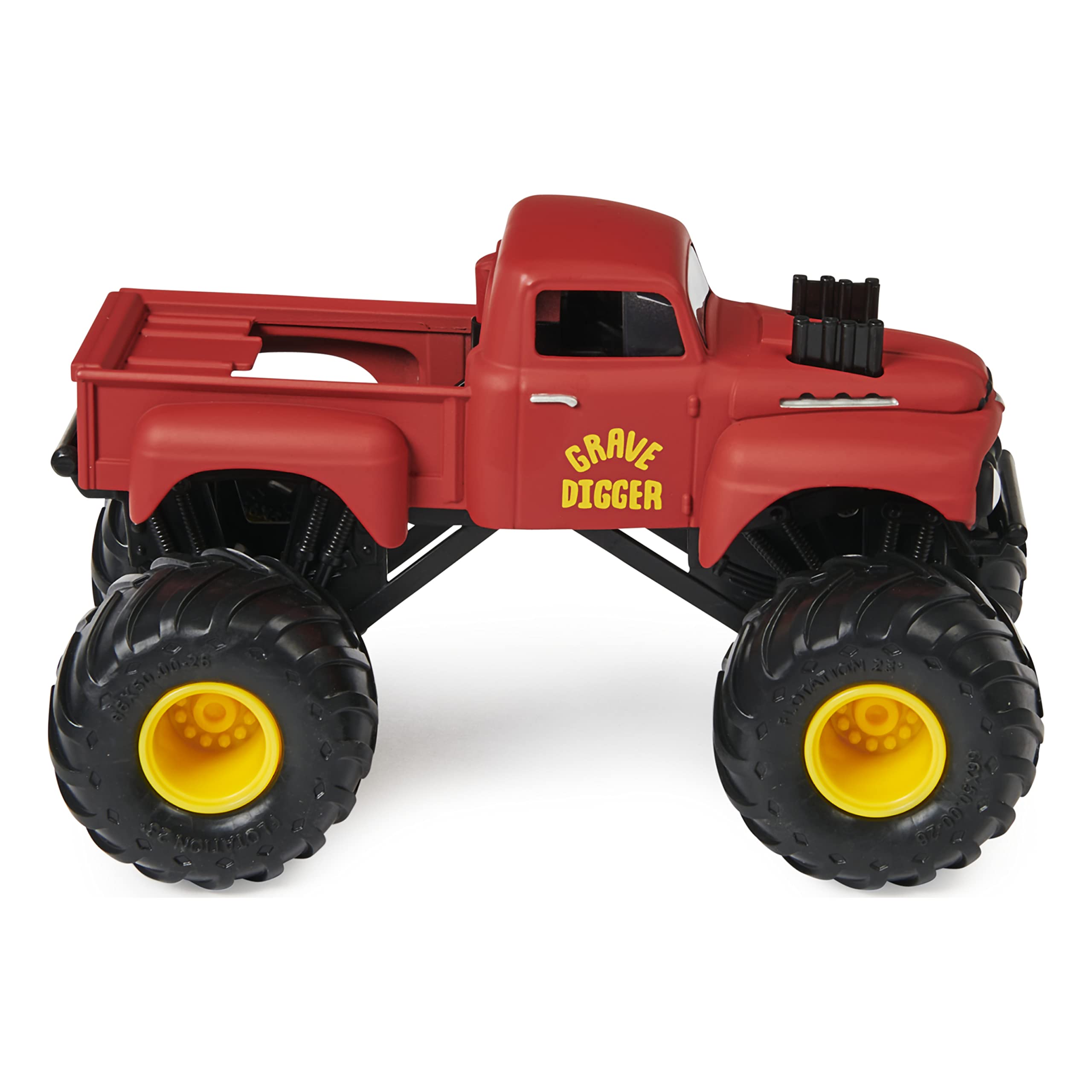 Working suspension design absorbs impacts for smoother jumps during Monster Jam-style fun