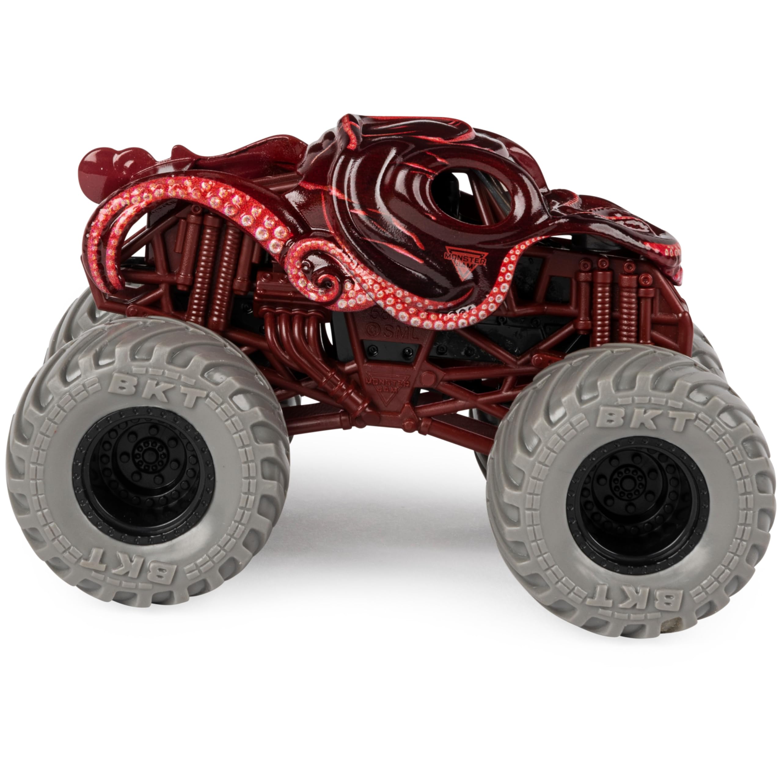 Monster Jam three-pack on display emphasizes exclusive collection worth adding.
