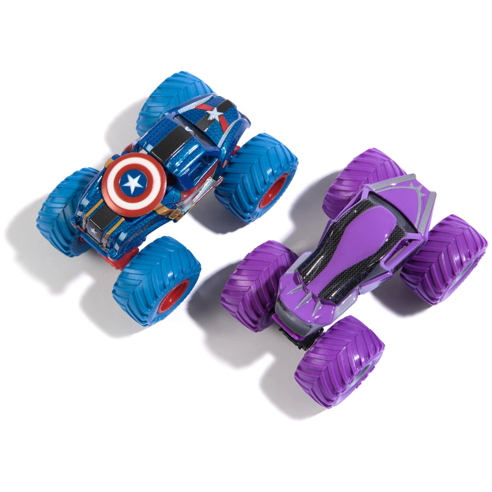 Monster Jam Marvel 2 Pack collection invites kids to build legendary showdowns