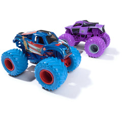 Monster Jam Marvel Iron Man vs War Machine trucks deliver high detail play ready combat visuals