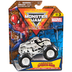 Monster Jam Marvel Spider-Man 1:64 truck with vivid graphics for imaginative play